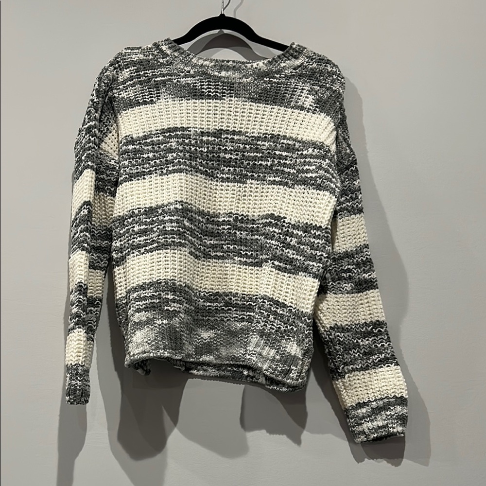 Striped Grey and White Sweater
